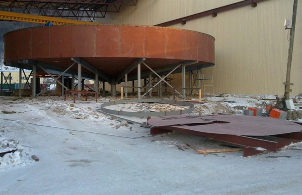 Монтаж технологического оборудования на руднике Александровский, в Забайкалье