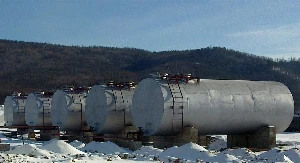 Резервуары горизонтальные, парк ГСМ, Читинская область